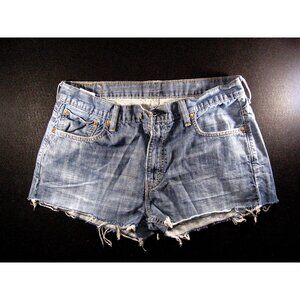 Levi's Distressed Blue Denim Shorts
